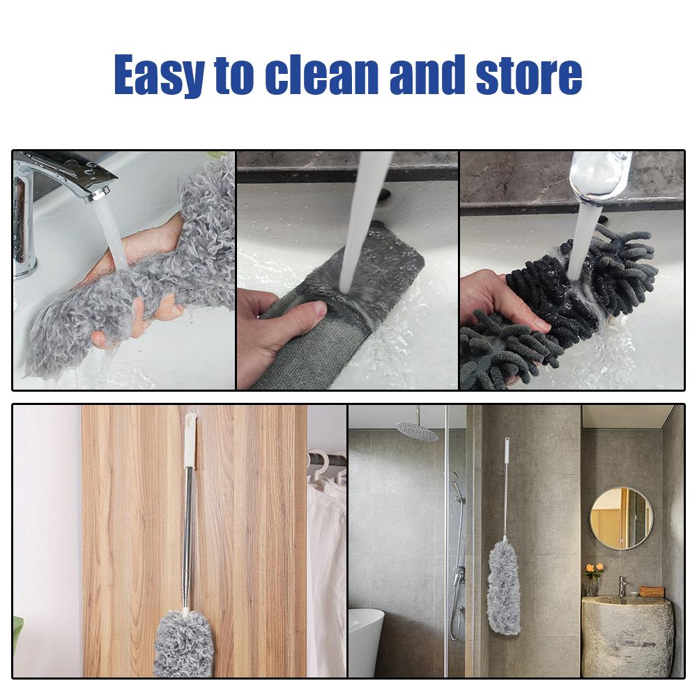 Long Extendable Duster Cleaner Brush Bendable Dust Brush Gap Dust Removal Dusters Dust Cleaner Microfiber Duster