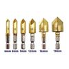Hex Shank Titanium-Plated Five-Flute Countersink Drill for Woodworking