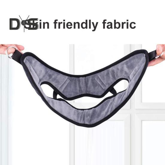 Устройство для вытяжения шейного отдела позвоночника, регулируемое, из искусственной кожи, с креплением на дверь, портативный пояс для вытяжения для облегчения боли в шее и снятия мышечного напряжения