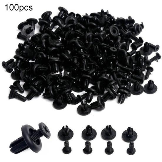 100 шт. автомобильные пластиковые заклепки 6 мм крепеж с отверстием для крыла бампера зажимы