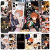 Чехол для iPhone 16 15 Plus 14 13 12 11 Pro 8 7 6S 6 SE 5S X XR XS Max Realme C30 C33 C31 9I Black Sofe Cover WI92 Haikyuu