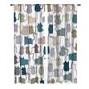 Stuffed Pattern Cat Stick Figures Window Curtains Living Room Decor Curtains for Bedroom Luxury Home Decor Flat  Window