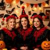 Набор: колпак шута и жабо Косплей Повязка на голову с жабо Хэллоуин Карнавал Костюм клоуна Колпак Повязка на голову для женщин