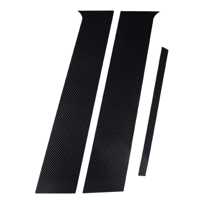 1 Set Car Exterior Door Pillar Posts Covers Trims Fit For Mitsubishi Lancer Evo 10 EX 2008-2014 2015 2016 Carbon Fiber Style