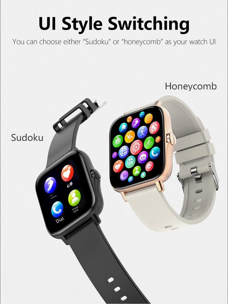 Умные часы Y13: Спортивный браслет 1,83 дюйма с функцией звонков по Bluetooth, пульсометром, сенсорным экраном, модель H13.