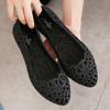 Fashion Cosy Flats Jelly Shoes Slip On Cut-out Flower Loafers Bow-knot Strip Shallow Moccasins Brief Anti-skid Candy Espadrilles Women