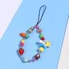 Y2K Aesthetic Beaded Phone Chain Ins Style Cartoon Mobile Phone Lanyard Keycord Anti Lost Key Strap Bag Pendant Cellphone Straps
