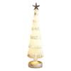 Glitter Christmas Tree Table Lamp LED Light-Up Decoration with Star Topper Festive Centerpiece for Home & Office Decor