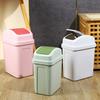 Home Garbage Can with Lid Thickened Press Type Swing Cover Large Capacity Kitchen Hotel Bathroom Office Trash Can