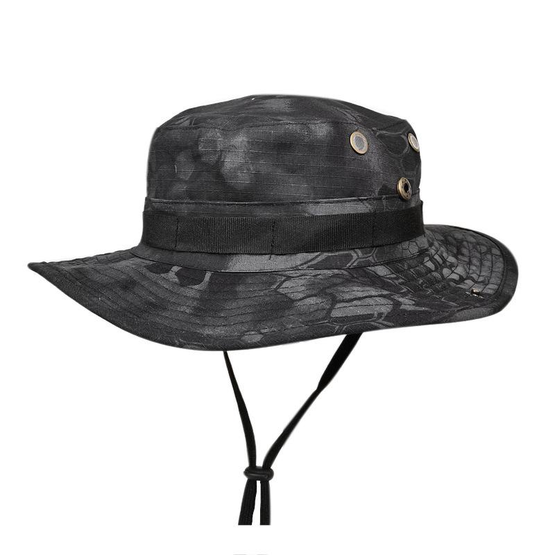 Men's Camouflage Boonie Hat - Tactical Sun Protection for Outdoor Hiking & Fishing
