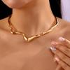 Metal Twist Neck Necklace Gold Color Party Collar Fashion Choker Necklace Jewelry Gift