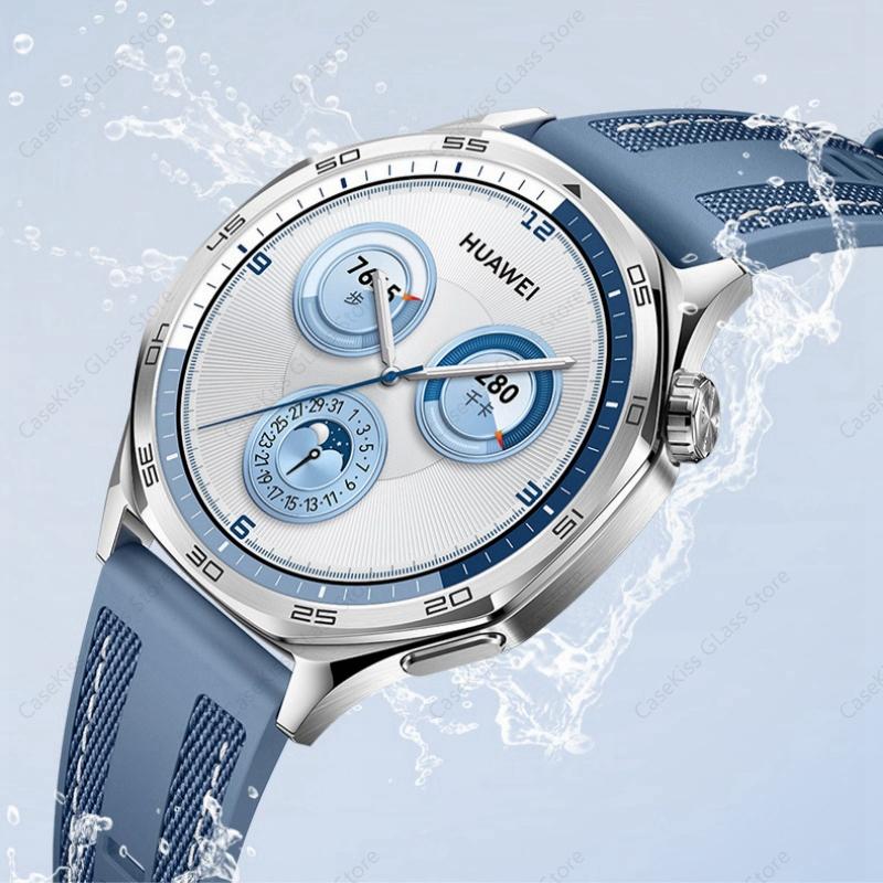 Ремешок для часов 22 мм для Huawei Watch GT5 Pro 46 мм gt4 Мягкий силиконовый нейлоновый плетеный дышащий ремешок Гипоаллергенный браслет Ремешок correa