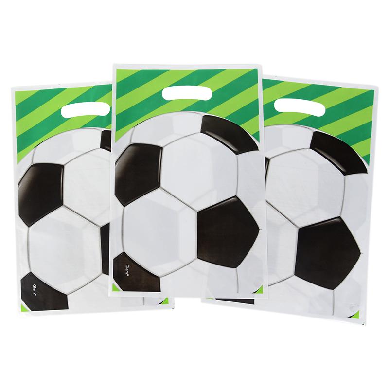 10/20/30pcs Football Theme Party Favors Candy Bags Soccer Gift Packaging Treat Bag Boy Kids Birthday Party Decoration Supplies