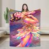 Alysa Liu Warm Blanket For Living Room  Trend Throw Blanket Winter Travel Office Flannel Bedspread