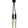 INEX USB audio conversion cable for headphones microphone + ADV-128