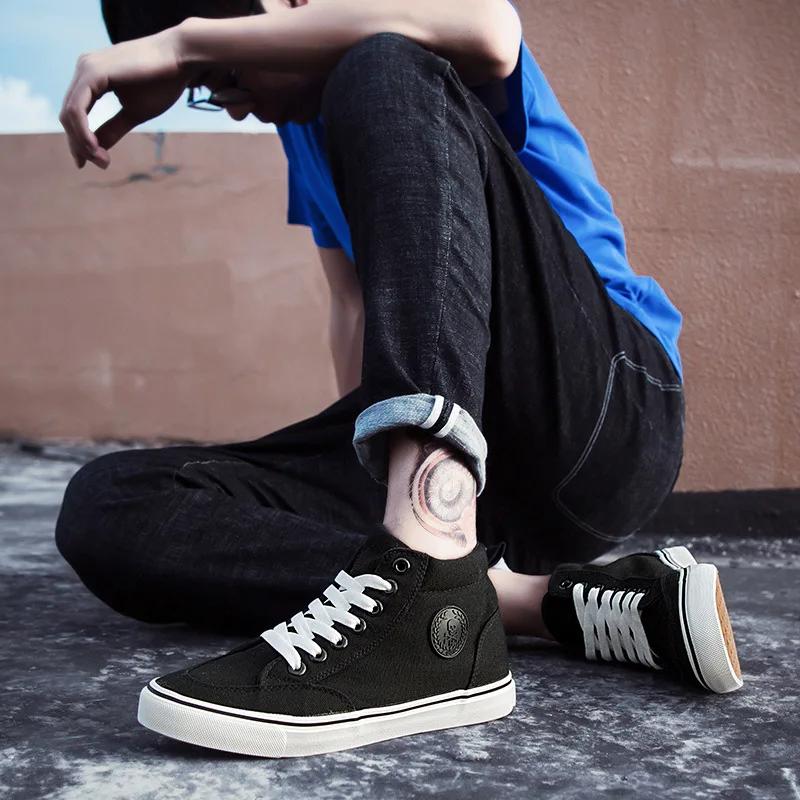 Fashion High-top Men Canvas Shoes Fashion Classics Casual Shoes for Men Lace Up Breathable Sneakers High Quality Mens Tennis Shoes 2024