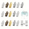 30pcs/Lot Ribbon Leather Cord Crimp End Caps 6 8 10 13 16 20 25 30 35 40mm Thread End Fastener Clasps Connector for Jewelry