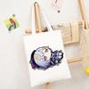 Genshin Impact Game Shoper Kawaii Bags Cute Cartoon Shopper Canvas Tote Bag Shopee Store Shoppers Handbags Women Shopping Bag