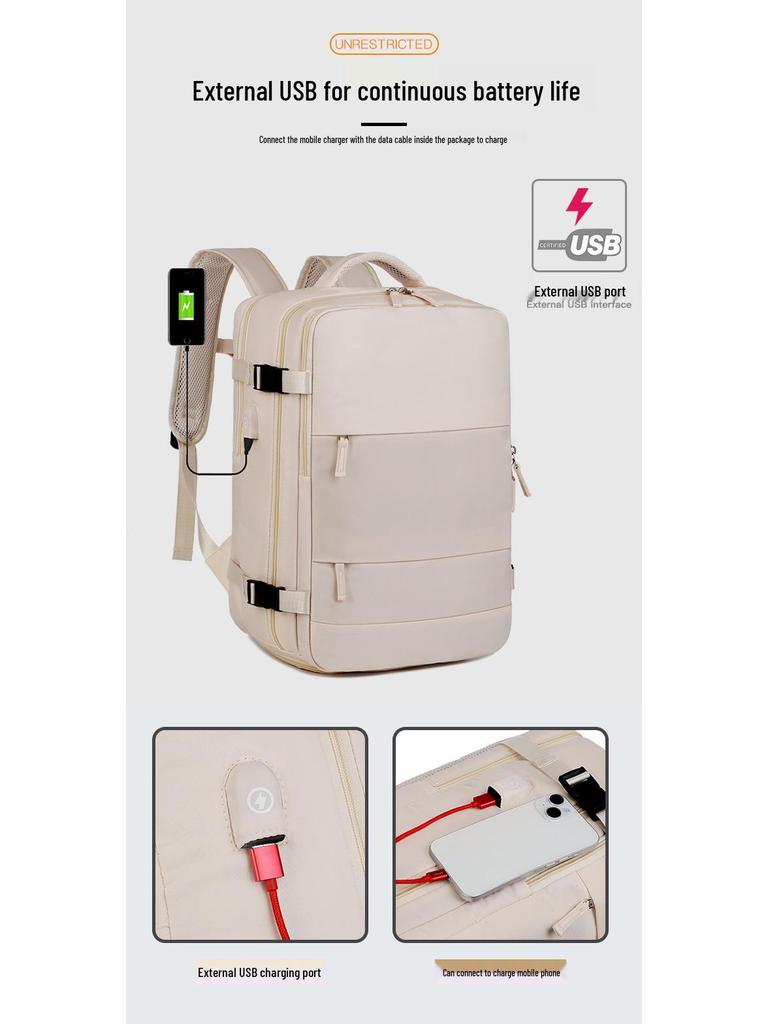 Мужской рюкзак большой вместимости для деловых поездок с отделением для обуви