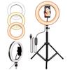Уровень кольцевой лампы штатив смартфон светодиодный кольцевой светильник 10 дюймов актриса лампа удаленная работа питание от USB 3 цветовых режима высокая яркость светодиодный компьютер подставка лампа