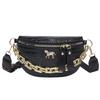 Thick Chain Women's Waist Bag Fanny Pack Fashion Shoulder Crossbody Chest Bags Female Belt Bag Crocodile Shoulder Bag