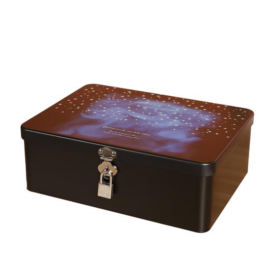 Удобная коробка для оловянного ключа с замком, 1 комплект настольной коробки для хранения ювелирных изделий в винтажном стиле