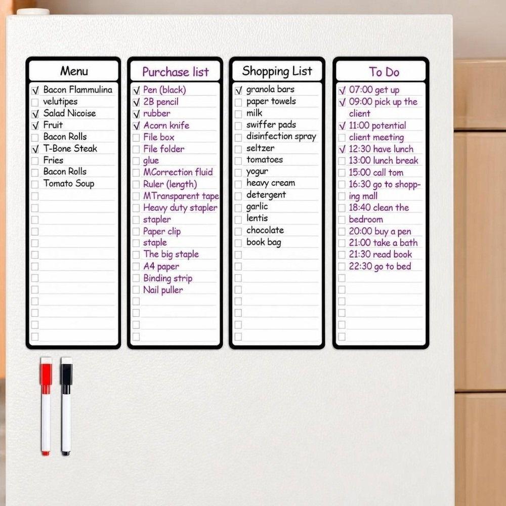Magnetic Checklist Board Dry Erase To Do List Memo Board Schedule Planner Magnet Home Kitchen