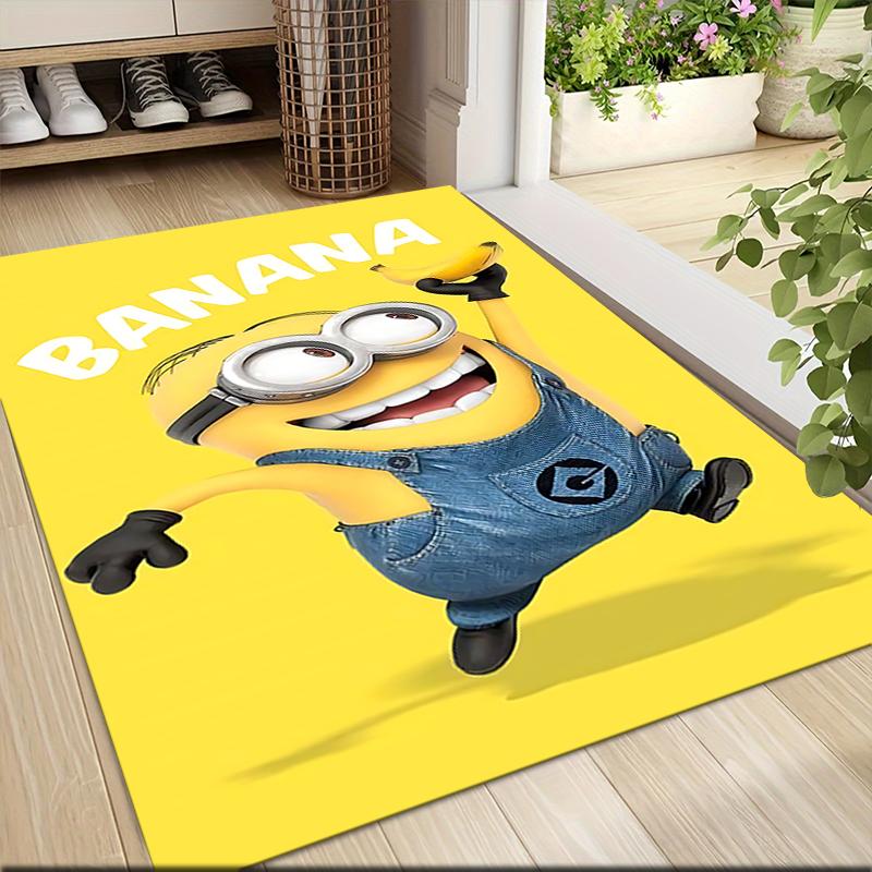 Banana Minion Adventure Carpet Rug Soft Washable Antislip Home Living Room Sofa Mats Personalized Christmas Rug