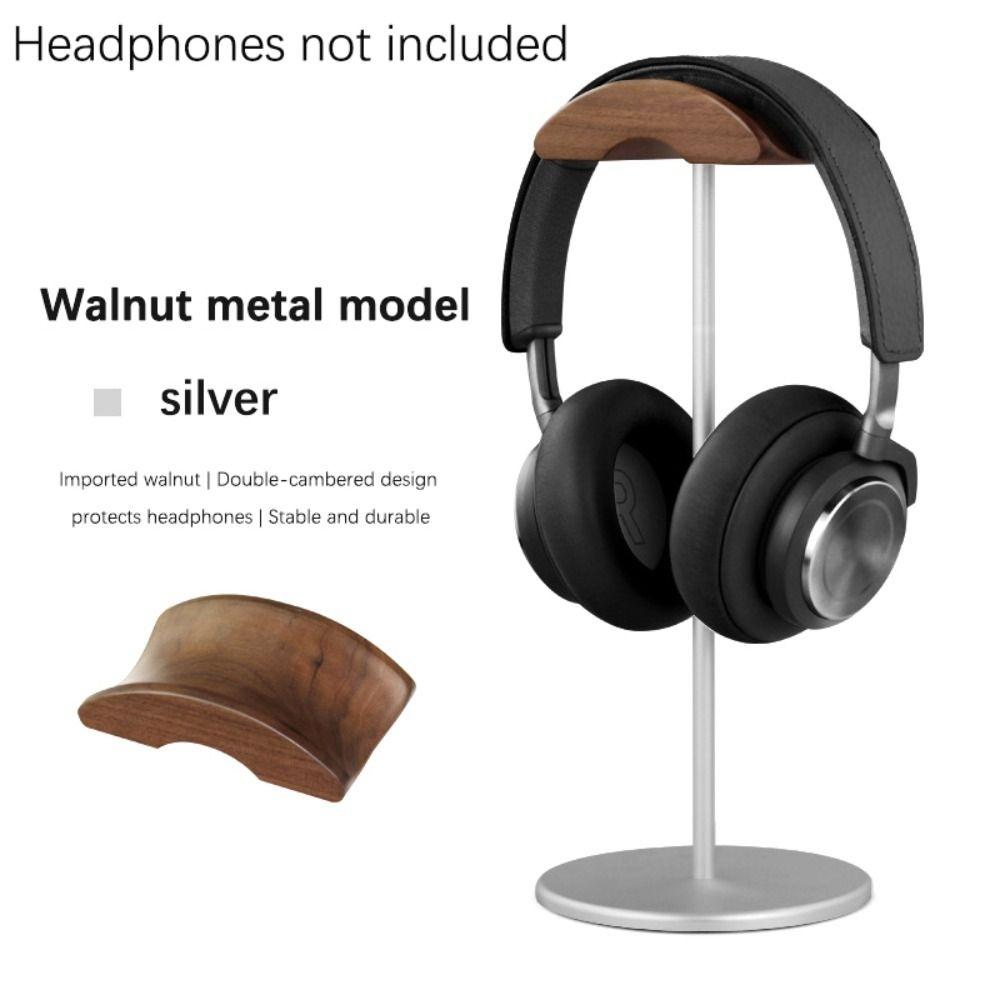 Walnut Wood Gaming Headset Holder Aluminum Zinc Zinc Alloy Earphone Storage Rack Storage Holder