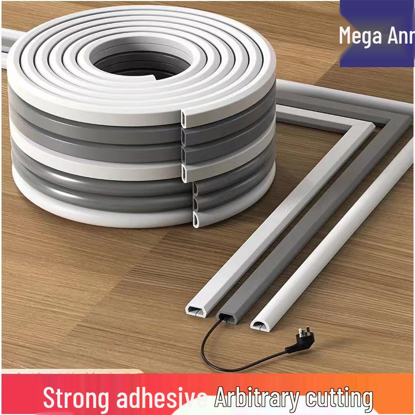 Самоклеящийся ПВХ кабель-канал: Невидимый, противоскользящий кабельный канал для накладной проводки
