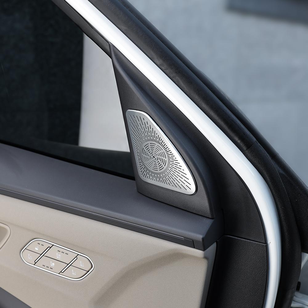 For Kia EV5 2024 2025 2026 Tuning 2PCS Stainless Steel Car Tweeter Door Speaker Cover Third Row Speaker Trim Accessories LHD
