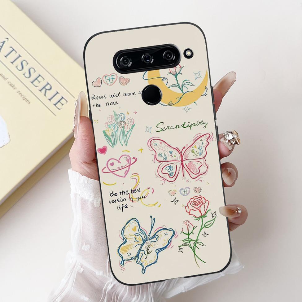 Чехол для LG V40 V50 ThinQ V50S ThinQ, милый мультяшный кот, роскошный, крутой, ударопрочный, силиконовая задняя крышка для LG V50S ThinQ 5G