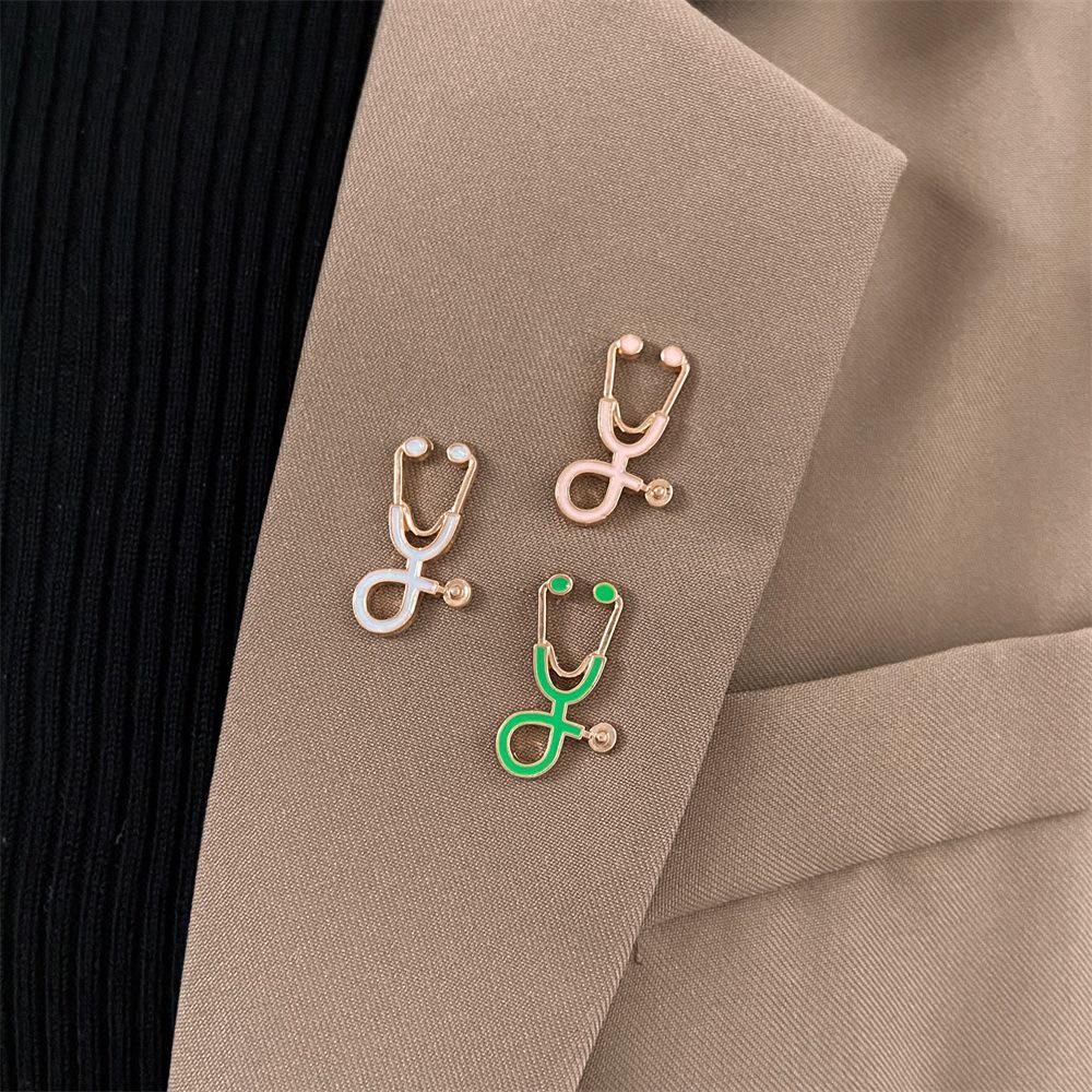 European and American Doctor Who Colorful Cartoon Stethoscope Brooch - Fun Matching Collar Pin Accessory