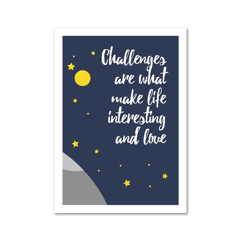 Lighthouse Cartoon Poster Print Sun Night Sky Stars Modular Canvas Painting Nordic Wall Art Pictures Artwork Home Bedroom Decor