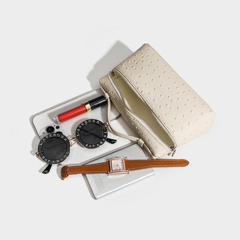 LP19 Fashionable Versatile 2025 New Genuine Ostrich Leather Crossbody Bag - Gigi Style Handbag