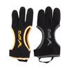 Archery Finger Tab Glove Faux Leather Three Finger Protector Hand Guard Shoot Hunting