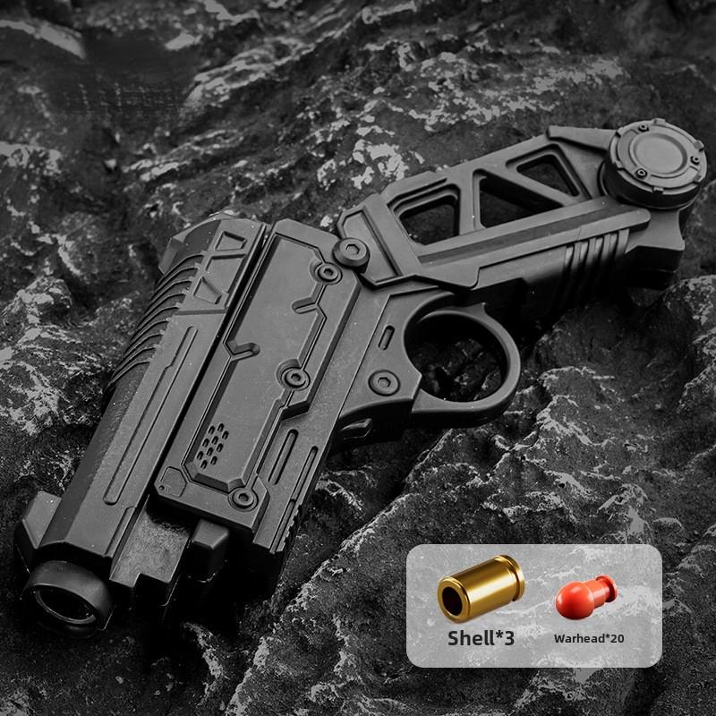 Мини игрушечный пистолет с вылетающими гильзами, портативный пусковой механизм для детского образования, снятия стресса, реалистичное действие, забавный подарок для мальчиков