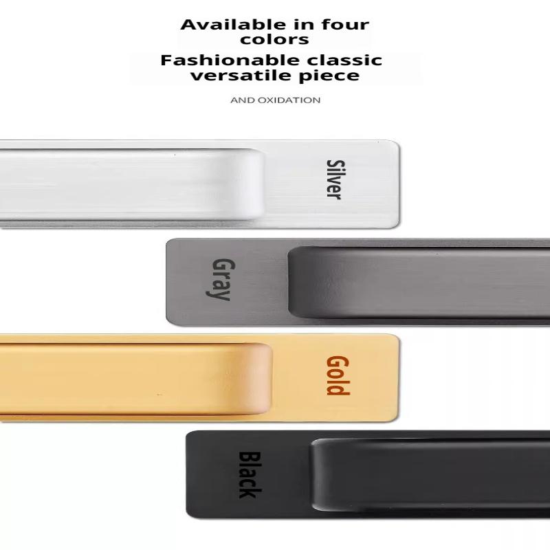 Ручки из алюминиевого сплава без сверления, ручки-наклейки для раздвижных стеклянных дверей, окон, ящиков, шкафов, для ванной комнаты