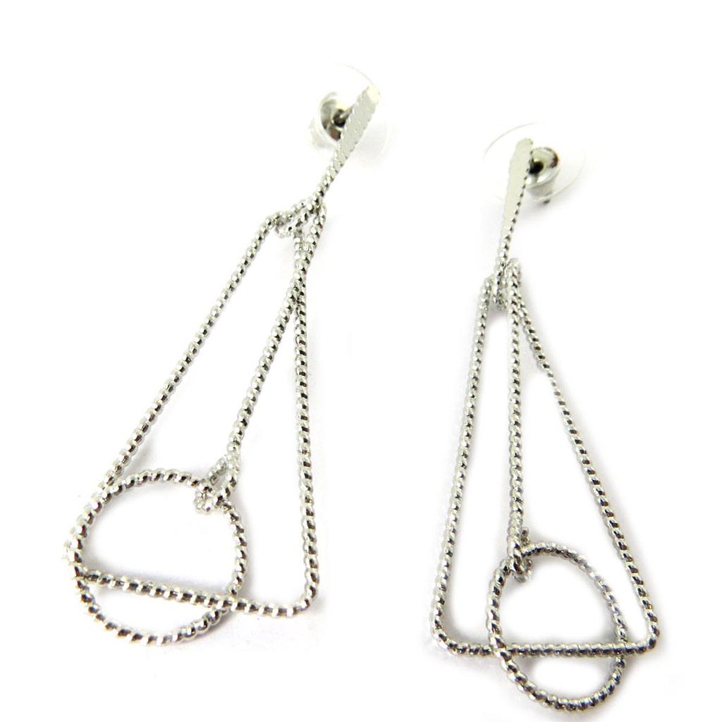 Les Trésors De Lily [N8321] — Серебряные дизайнерские петли «Хореография» (геометрические формы).