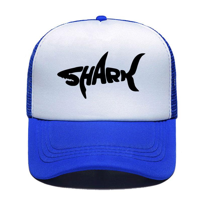 New Shark Print Baseball Cap Funny Casual Unisex Women Parentchild Hats Mesh Visor Outdoor Sun Hat Adjustable Caps