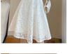 Elegant Lace A-Line Midi Dress - Summer 2025 New Arrival for Petite Women