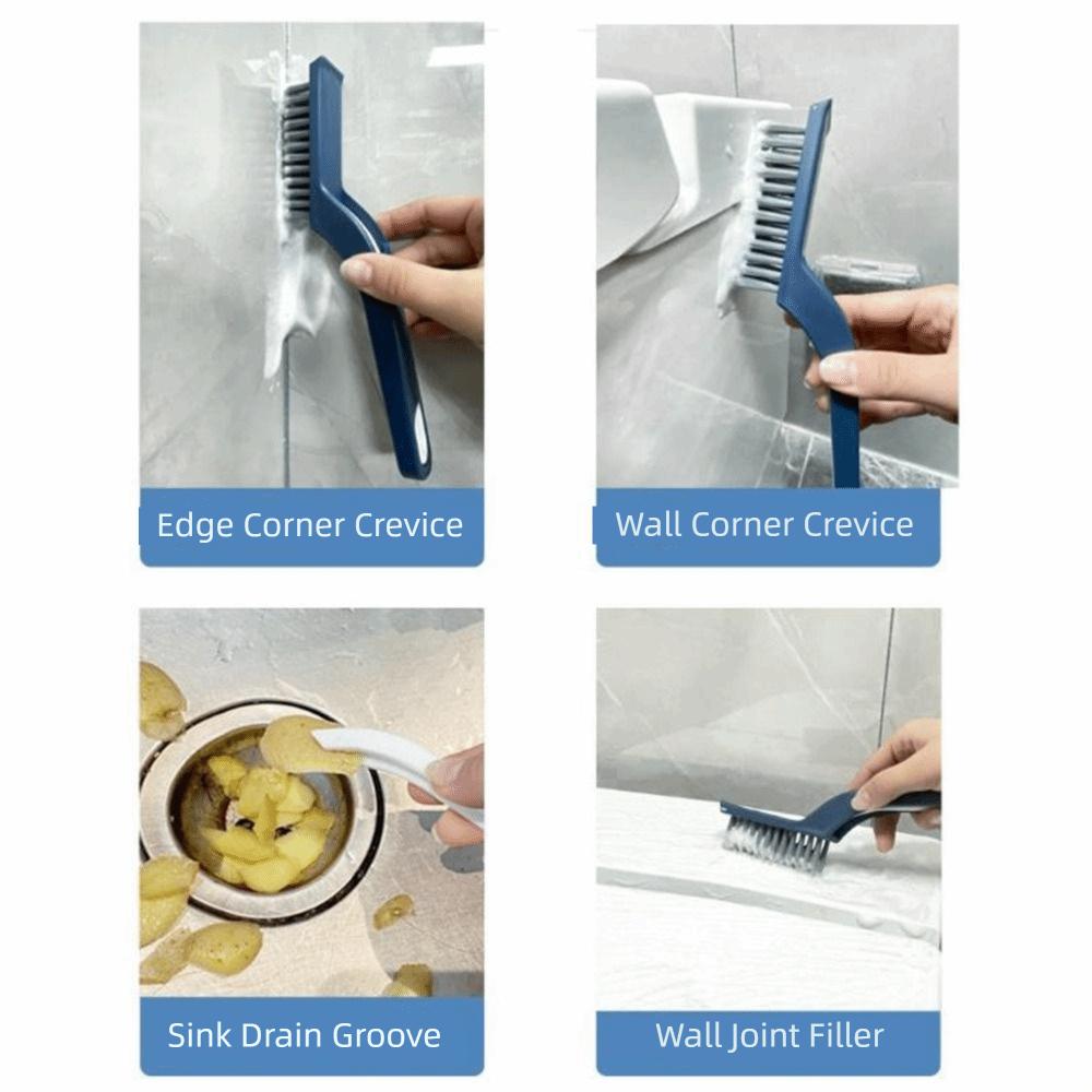 2Pcs Hard Bristle Crevice Cleaning Brush Plastic Tile Gap Brush Floor Seam Brush Kitchen Gadgets