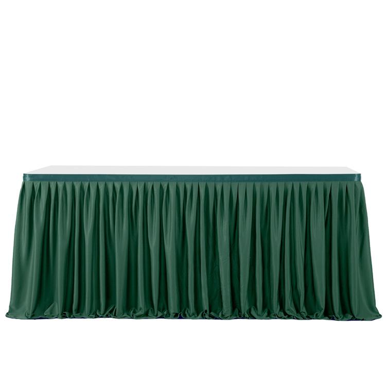 Party Solid Color Table Skirt Birthday Pleated Dessert Tablecloth Cover Wedding Festive Table Skirt Home Ruffle Edge Table Skirt