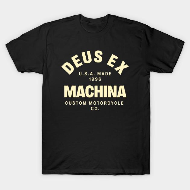 Мужская черная футболка с принтом Deus Ex Machina Usa 1996 Печать на трансферной бумаге без вырезания Хлопковая футболка