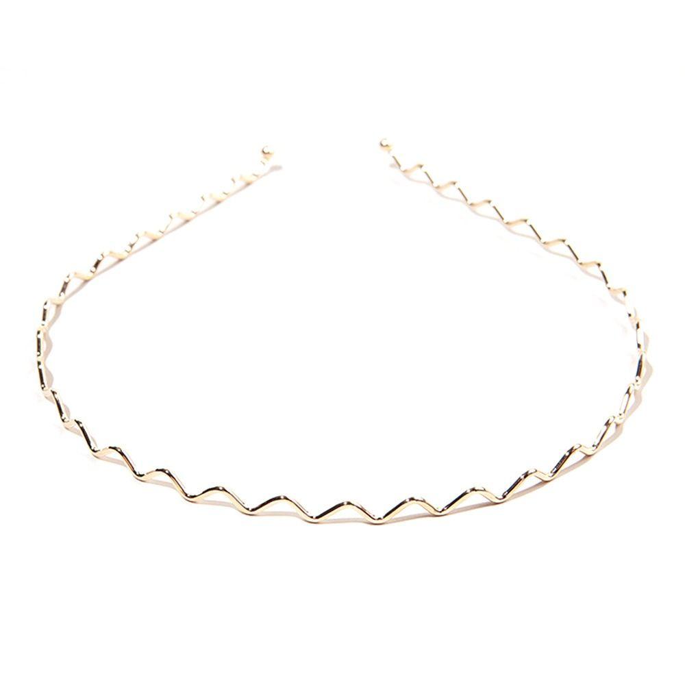 Модные тонкие ленты для волос, укладка челки, обручи для волос для девочек, повязка на голову с металлическими волнами