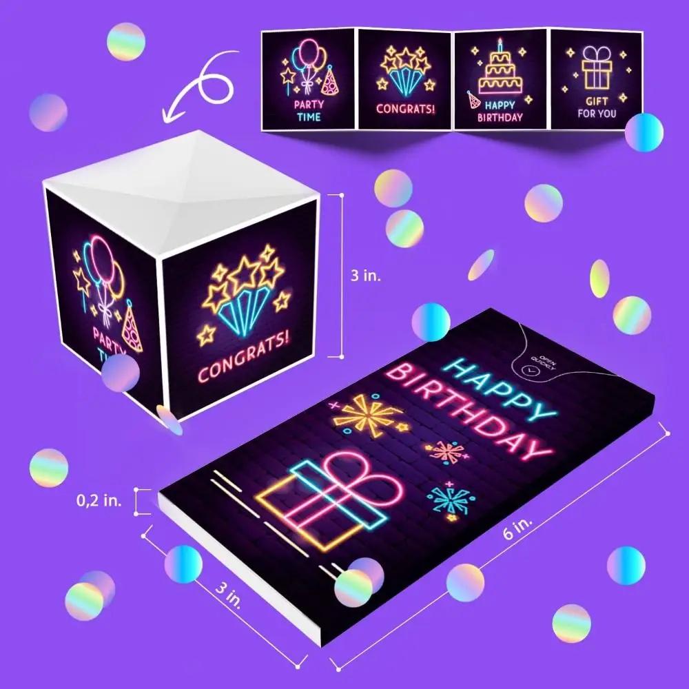 Anniversary Exploding Confetti Surprise Card Party Decorations Cards Surprise Gift Box Surprise Jumping Box Pop Up Explosion