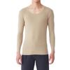Gunze YG NEXTRA Long Sleeve Crew Neck Natural Made In Indoor Drying USA Clear Size LL (CUT OFF) Shirt, Heat-Generating, Japan, Safe, Antibacterial,