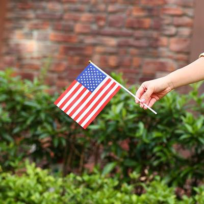 20 шт. США США мини выцветают маленькие устойчивые ручные флаги миниатюрные американские США