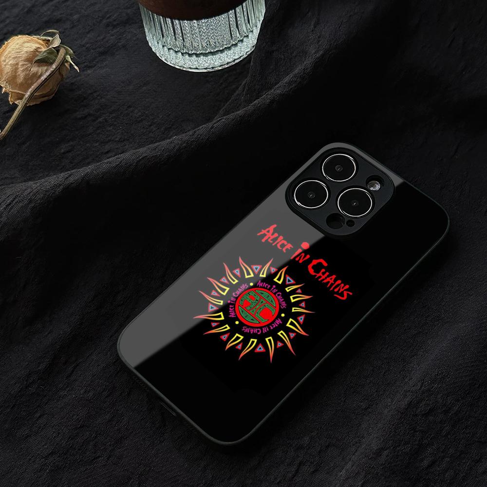 Ретро Музыка Alice In Chains Чехол для Телефона Закаленное Стекло Для IPhone 16 17 13 14 12 15 11 Pro Max Plus Mini XR SE2020 Coque