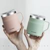 with Lid Water Cup 304 Stainless Steel Drinkware Household Couple Tumbler